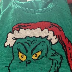 The Grinch Sweater. Is green. Light was off in pic